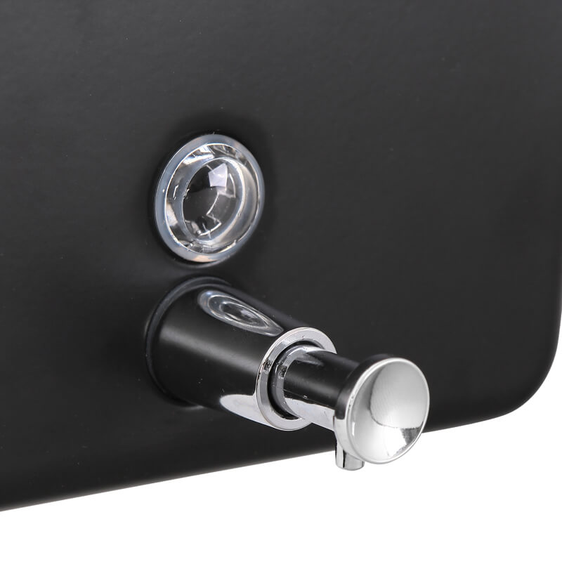 black stainless steel soap dispenser