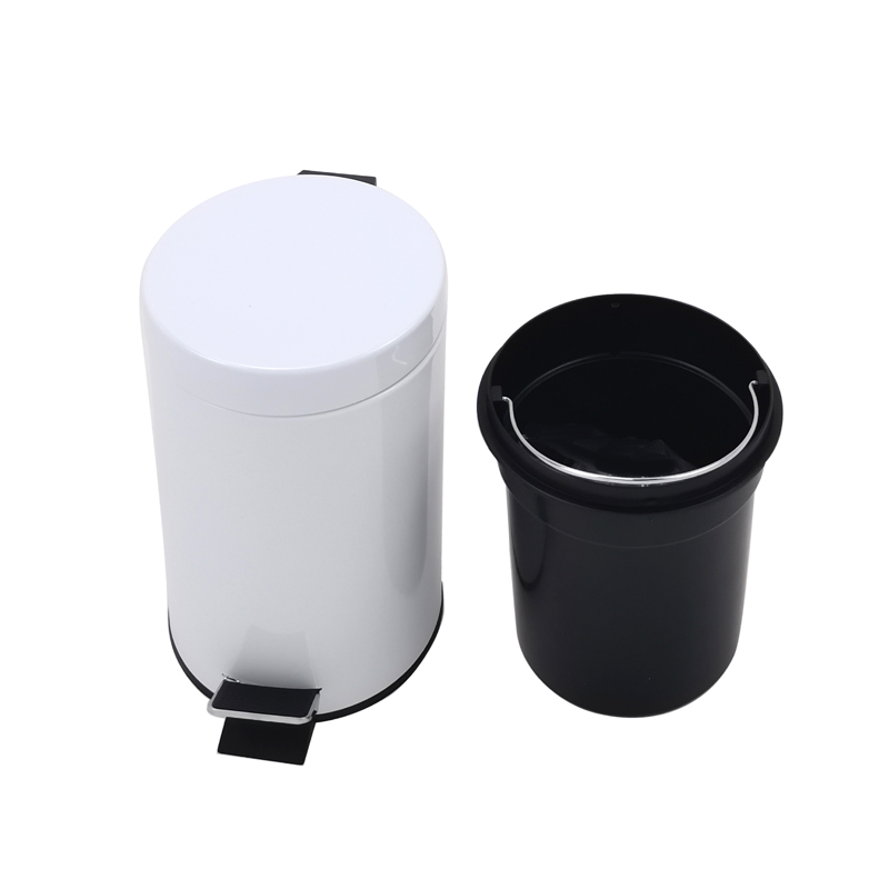 Foot Pedal Circular Trash Can In Public Washroom & Bathroom For Sale