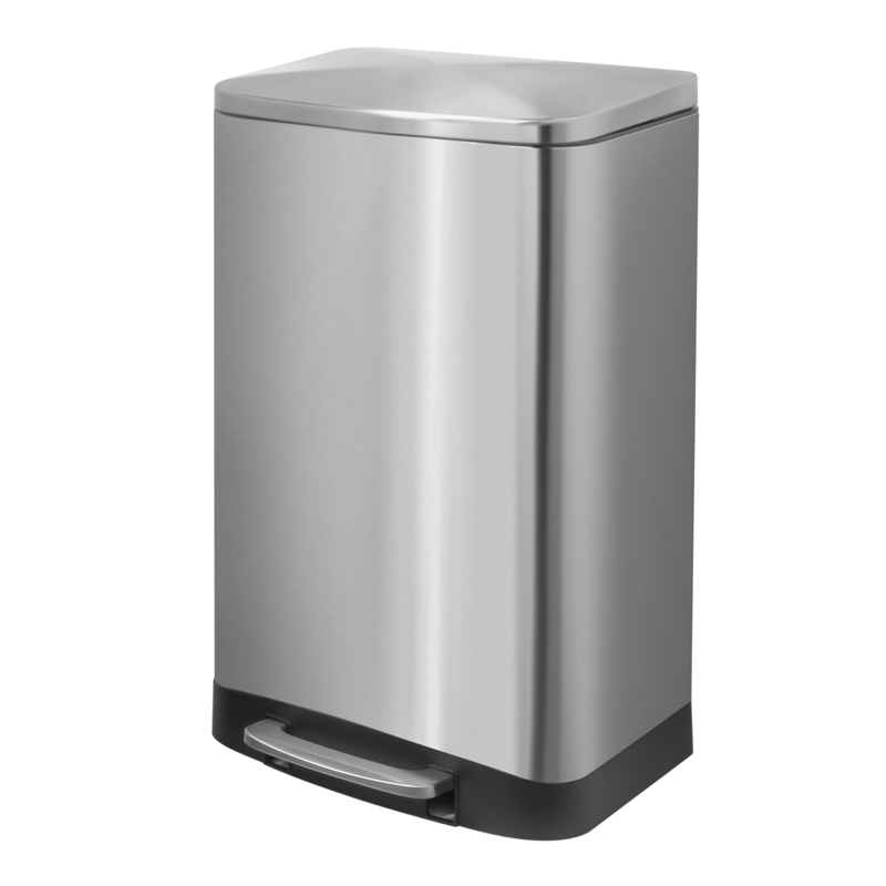 Stainless Steel Pedal Waste Trash Bin In Public Washroom & Bathroom For