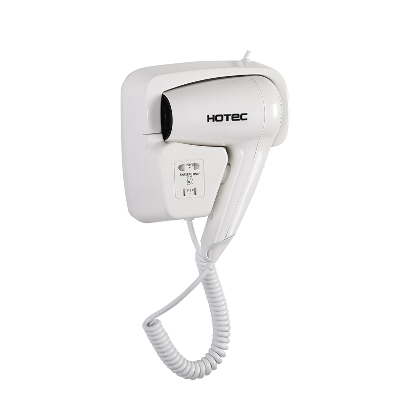 Wall Mounting White ABS Hair Dryer