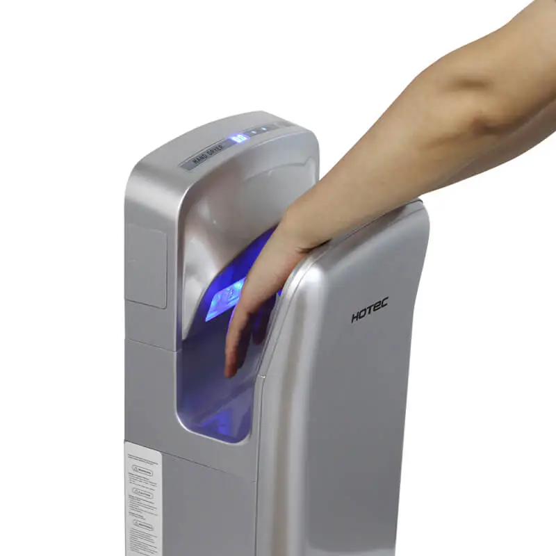 high speed grey jet air hand dryer from hotec