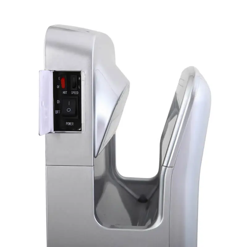 high speed grey jet air hand dryer manufactured from hotec