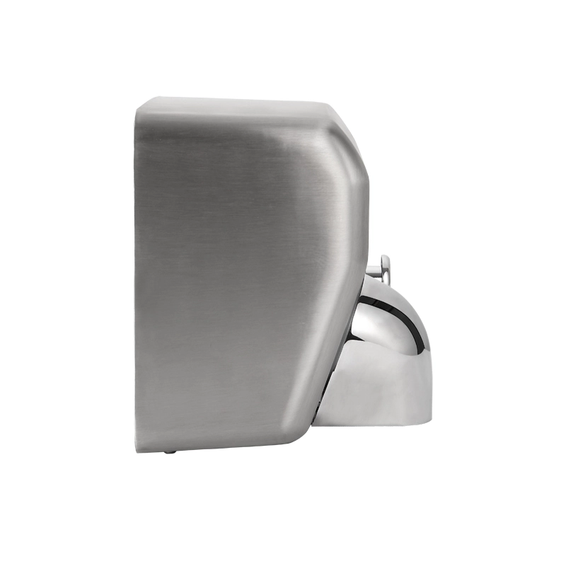 hiflow plus stainless steel brushed hand dryer from hotec