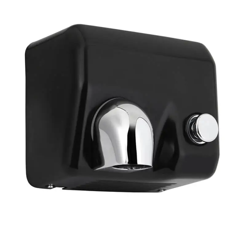 Hiflow Plus Push Button Black Hand Dryer