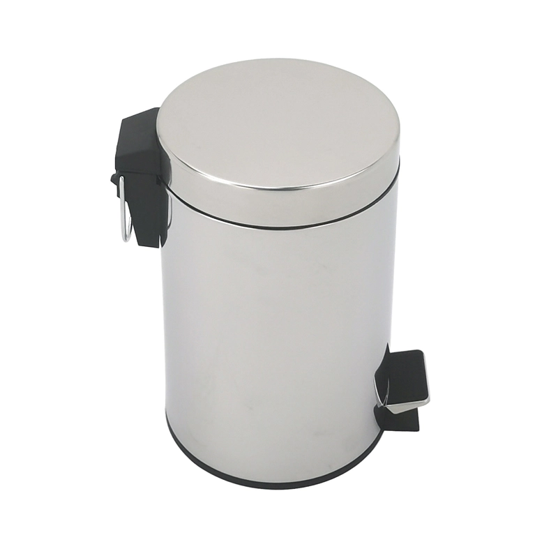 stainless steel pedal operated circular bin