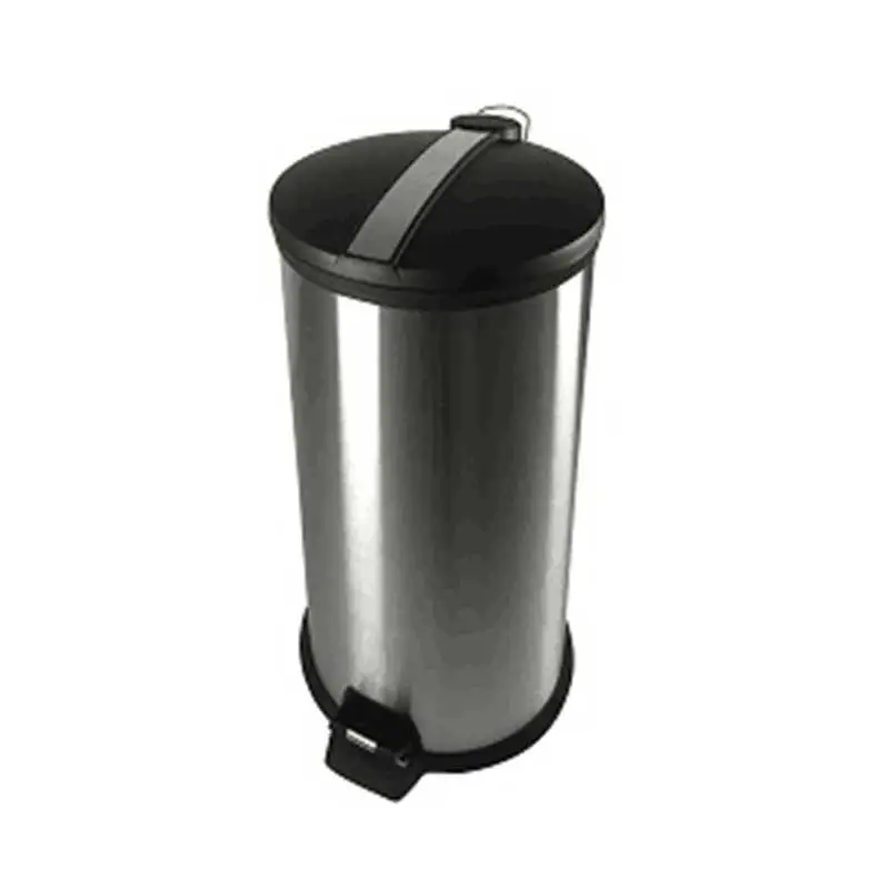 round soft close trash can with foot pedal
