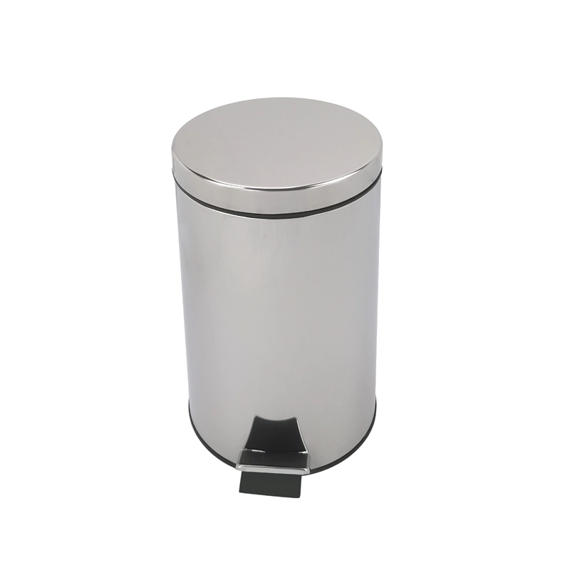 pedal operated stainless steel circular bin hotec