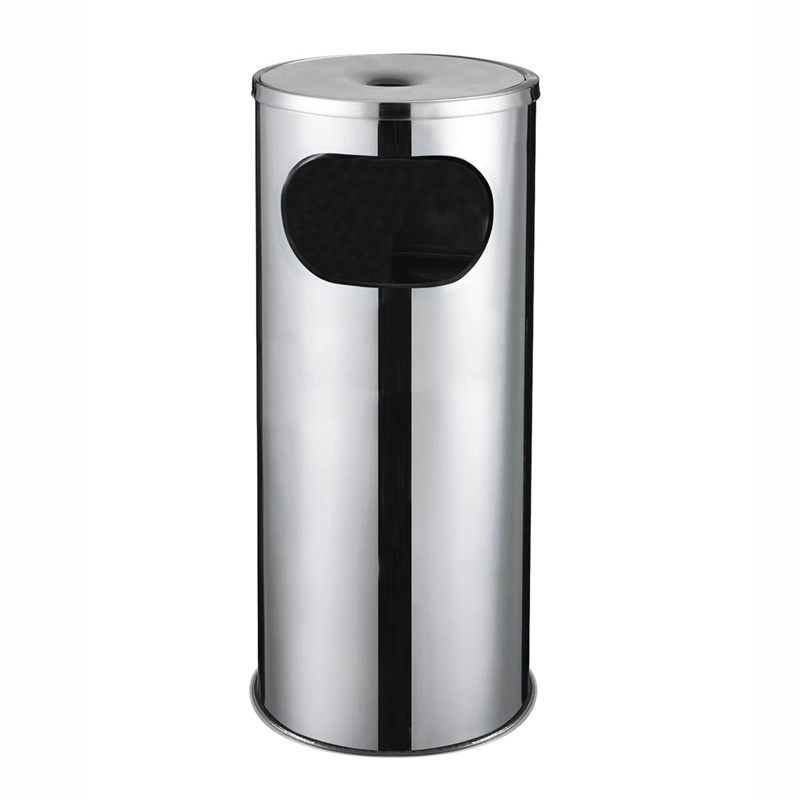 Standing Ashtray Rubbish Bin Stainless Steel