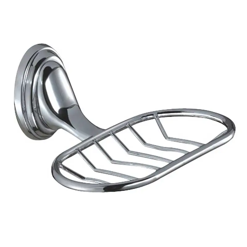 Chrome Finish Oval Soap Dish for Bathroom