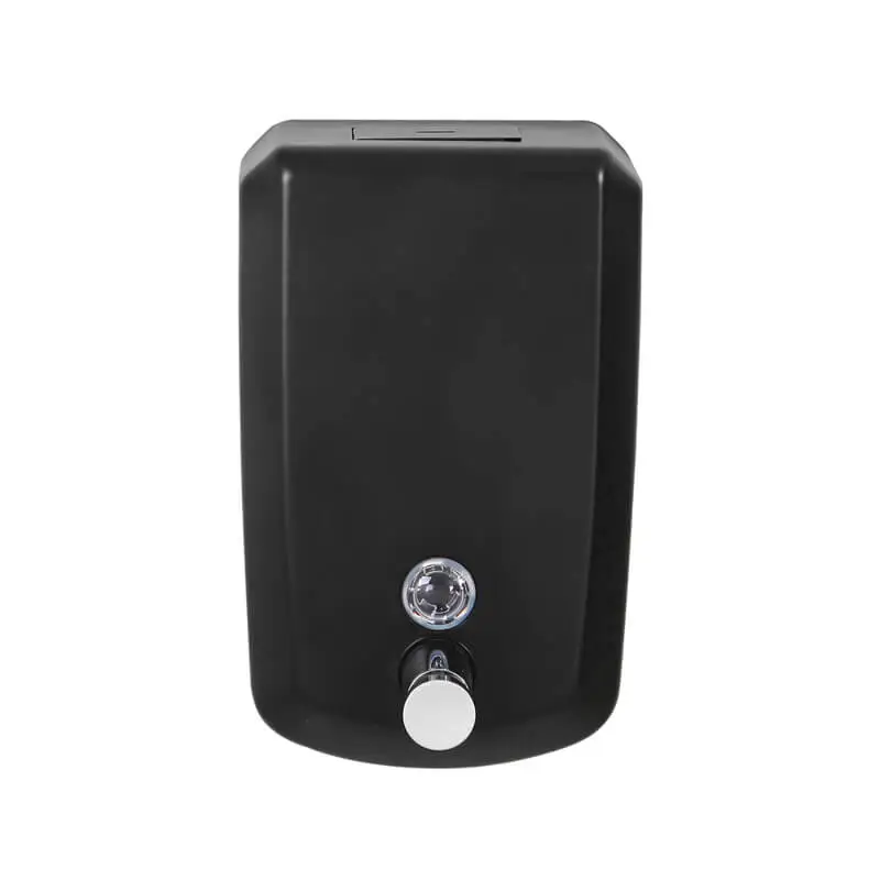 black wall mounted push button liquid soap dispenser 05l hotec