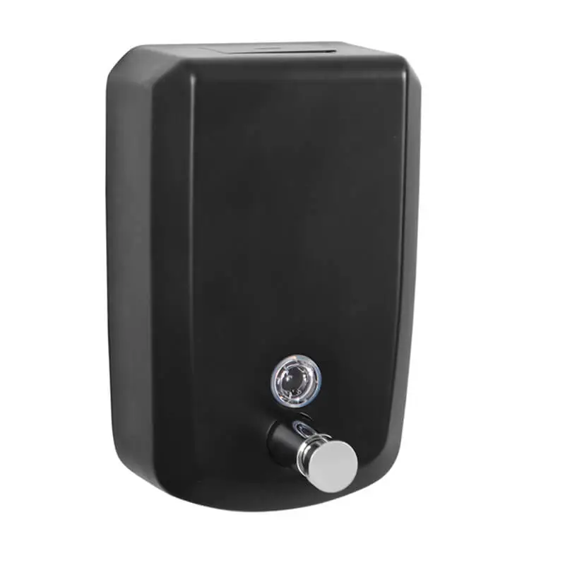 black wall mounted push button liquid soap dispenser 08l