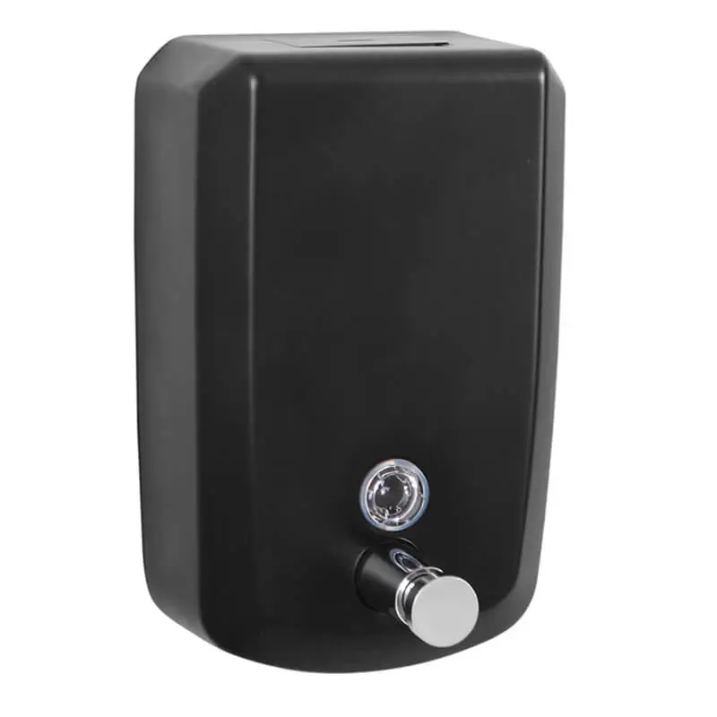 Black Wall Mounted Push-Button Liquid Soap Dispenser 1.2L