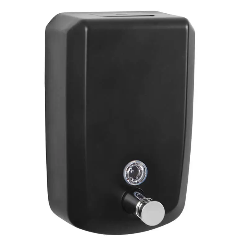 black wall mounted push button liquid soap dispenser 15l