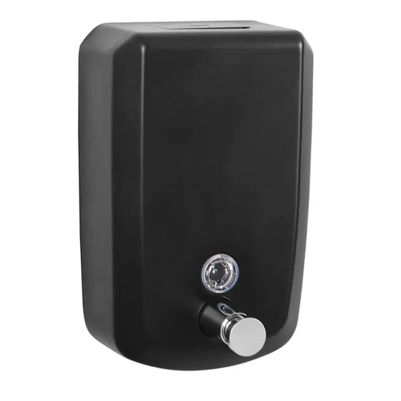 black wall mounted push button liquid soap dispenser 1l