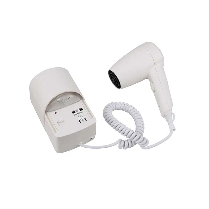 wall mounting white hair dryer by hotec