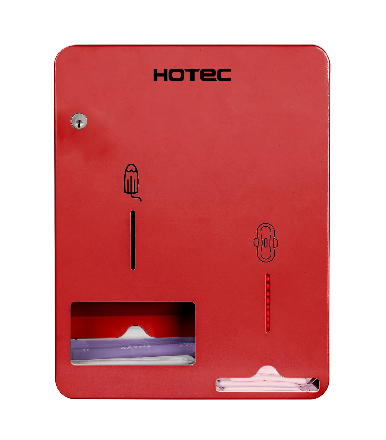 Red Tampons & Pads Dispensers