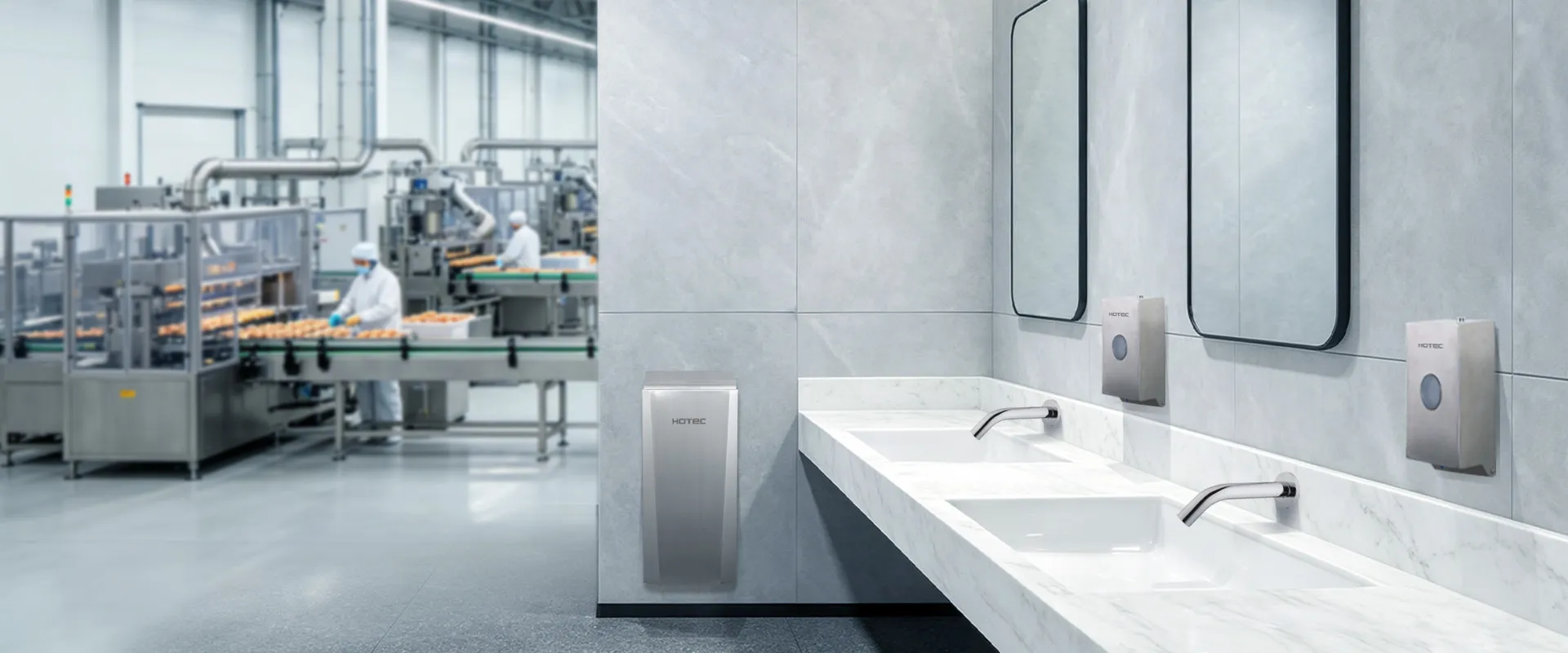 Hotec Washroom Equipment Used In Food Factory